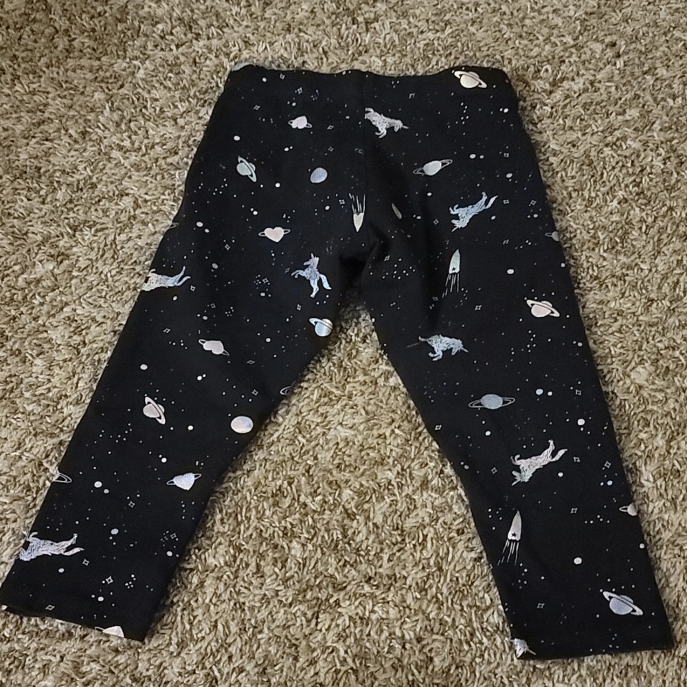Wonder Nation Girl's Size 7-8 Leggings With Colorful Galaxy & Unicorns - Picture 6 of 6